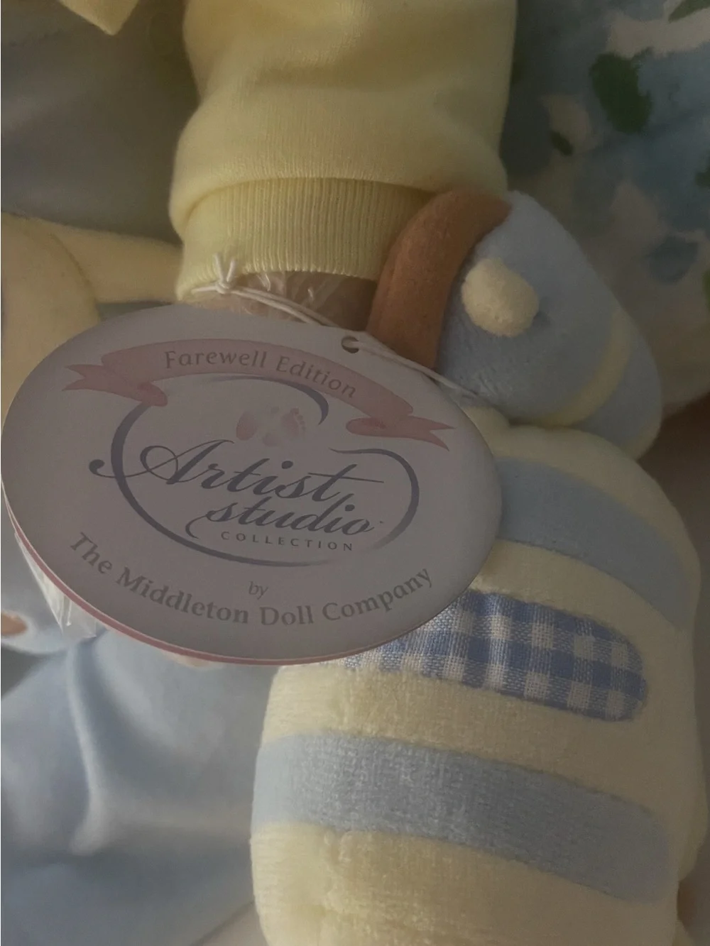 MIDDLETON COLLECTIBLE  Plush Baby Overalls with Yellow Top - Kids Accessories